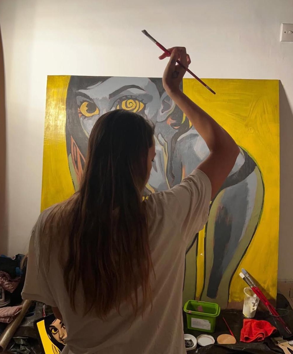 Katerina Francesca at work in her studio